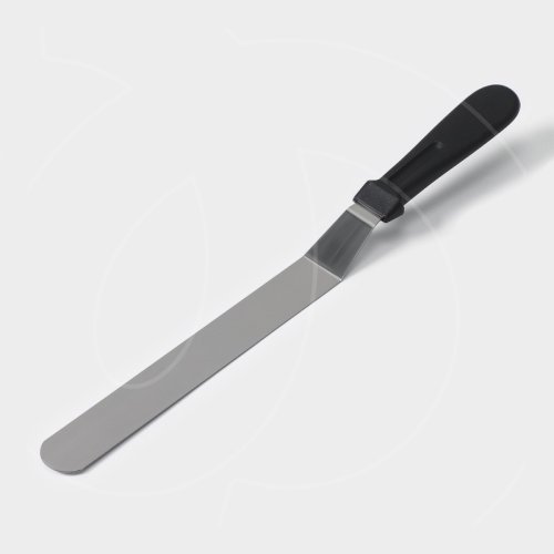 Лопатка (спатула) изогнутая с пластиковой ручкой 21 см 1822545, и-24